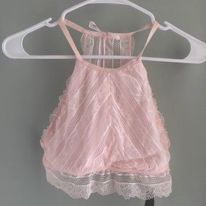 Aerie Bralette pink lace size M NWT